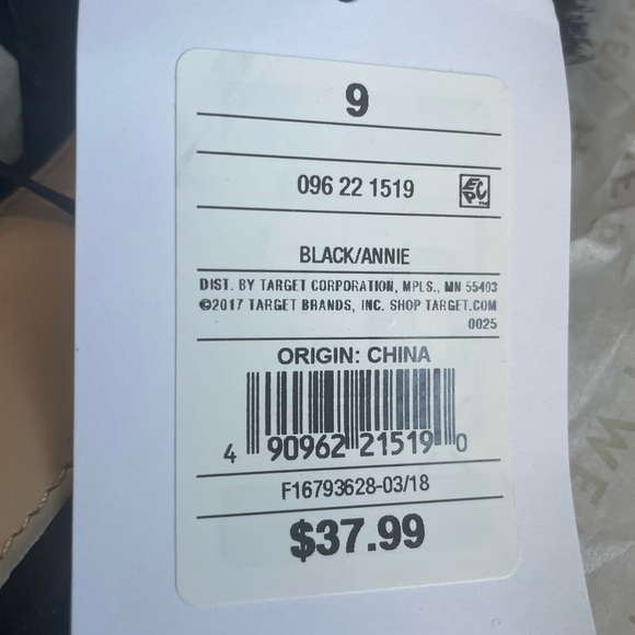 SIZE 9 Who What Wear Annie Black Fringe Mules NWT - Picture 6 of 6